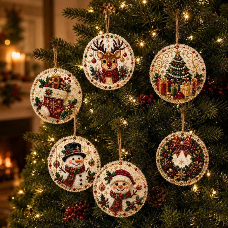 Art Craft Holiday - 6pcs DIY Diamond Art Painting Christmas