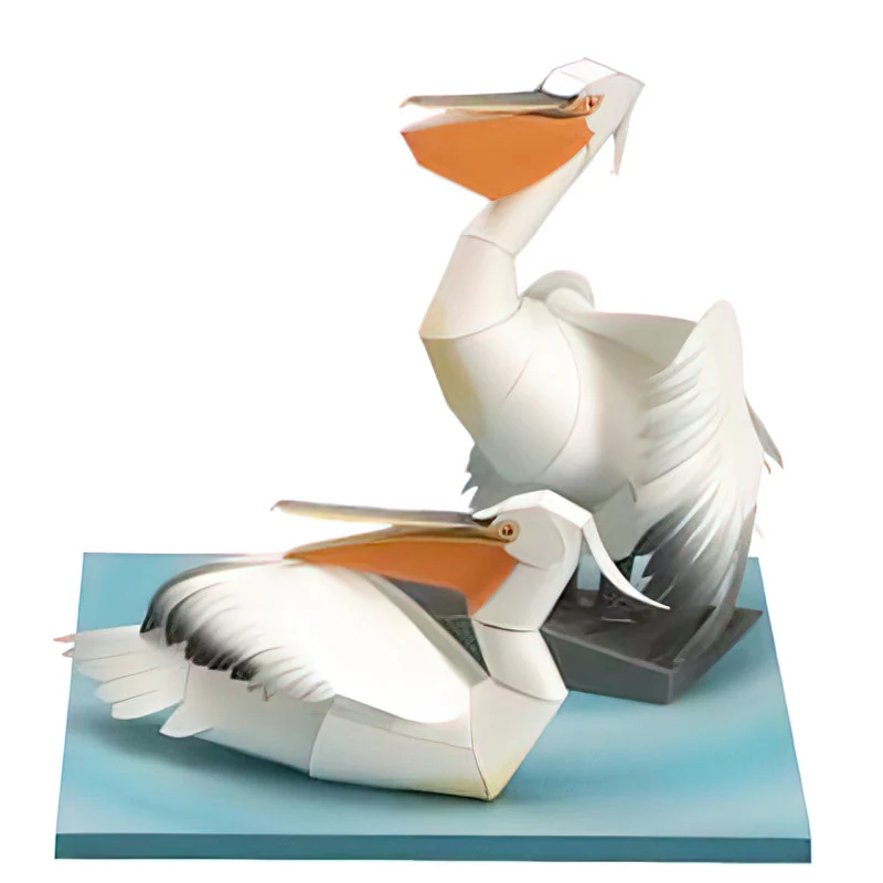 Art Craft Center - Dalmatian Pelican Origami Art Mini 3D