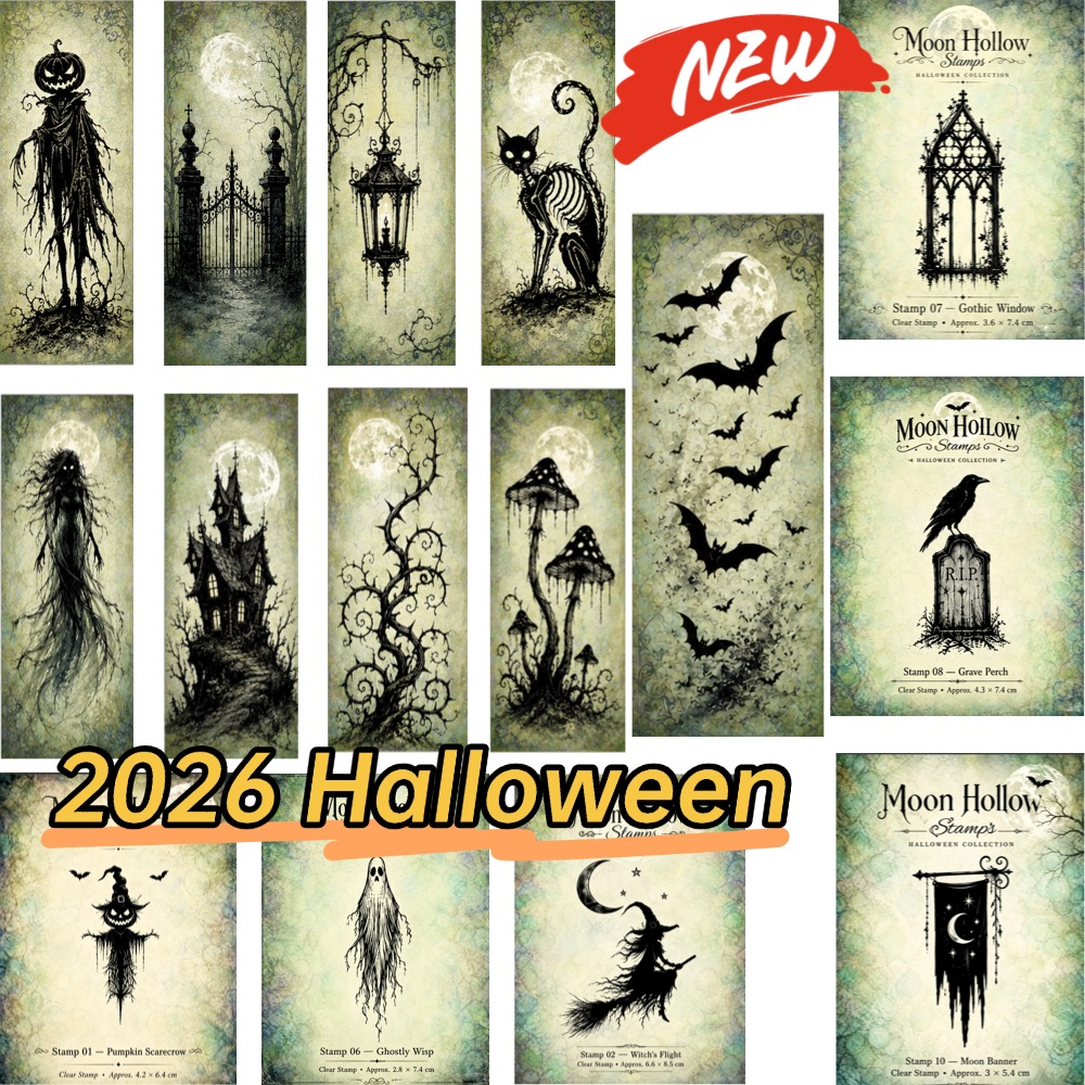 Rubber Stamp Blank - The Witch Riding a Broom Clear