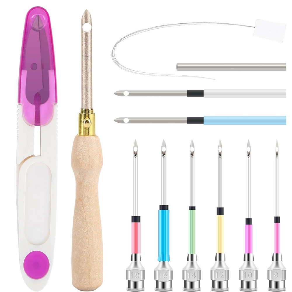 Punch Needle Kit - 13Pcs Punch Needle Kit Adjustable Punch