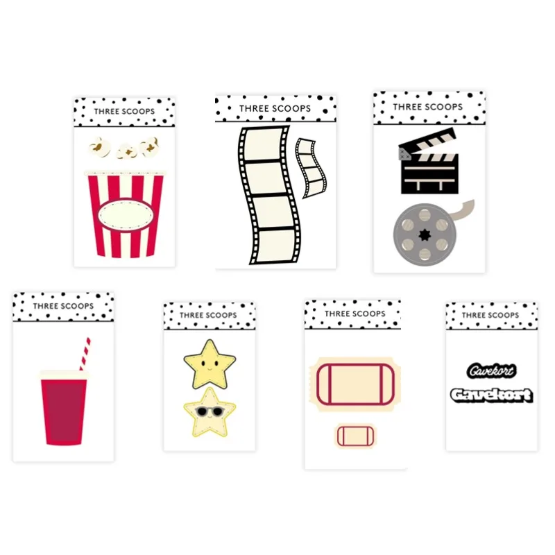 Rubber Stamp Blank - Cup Coffee Popcorn Photographic Films Star