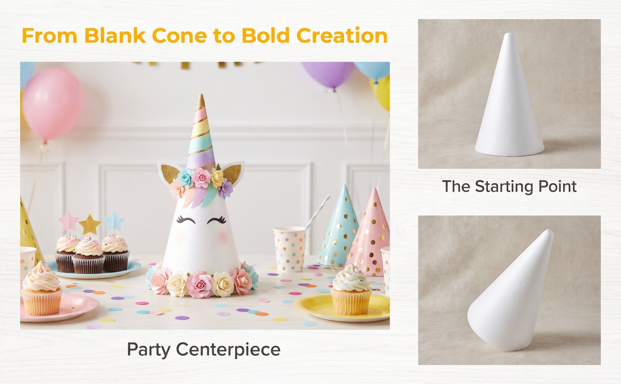 Small Polystyrene Craft Cones  - Art Craft Holiday review and price