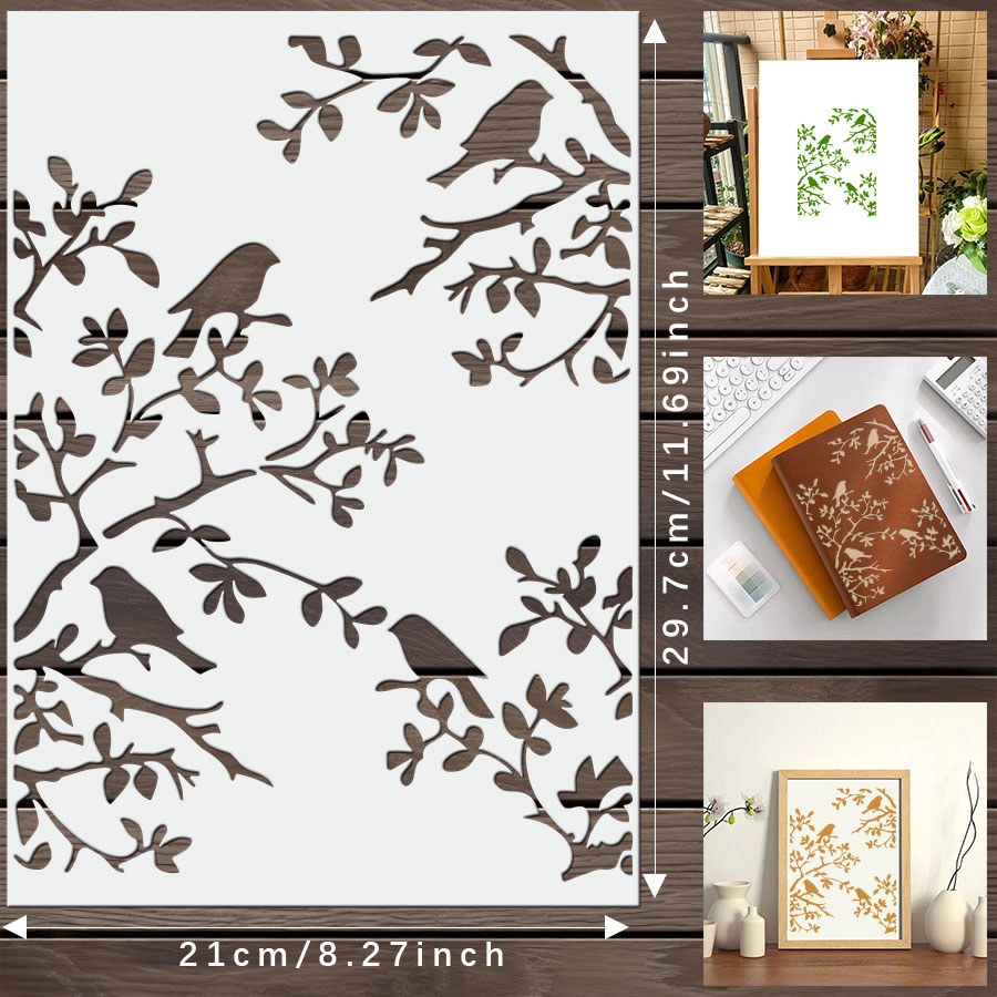 1pcs DIY Bird Branch Stencil f - Art Craft Template review and price