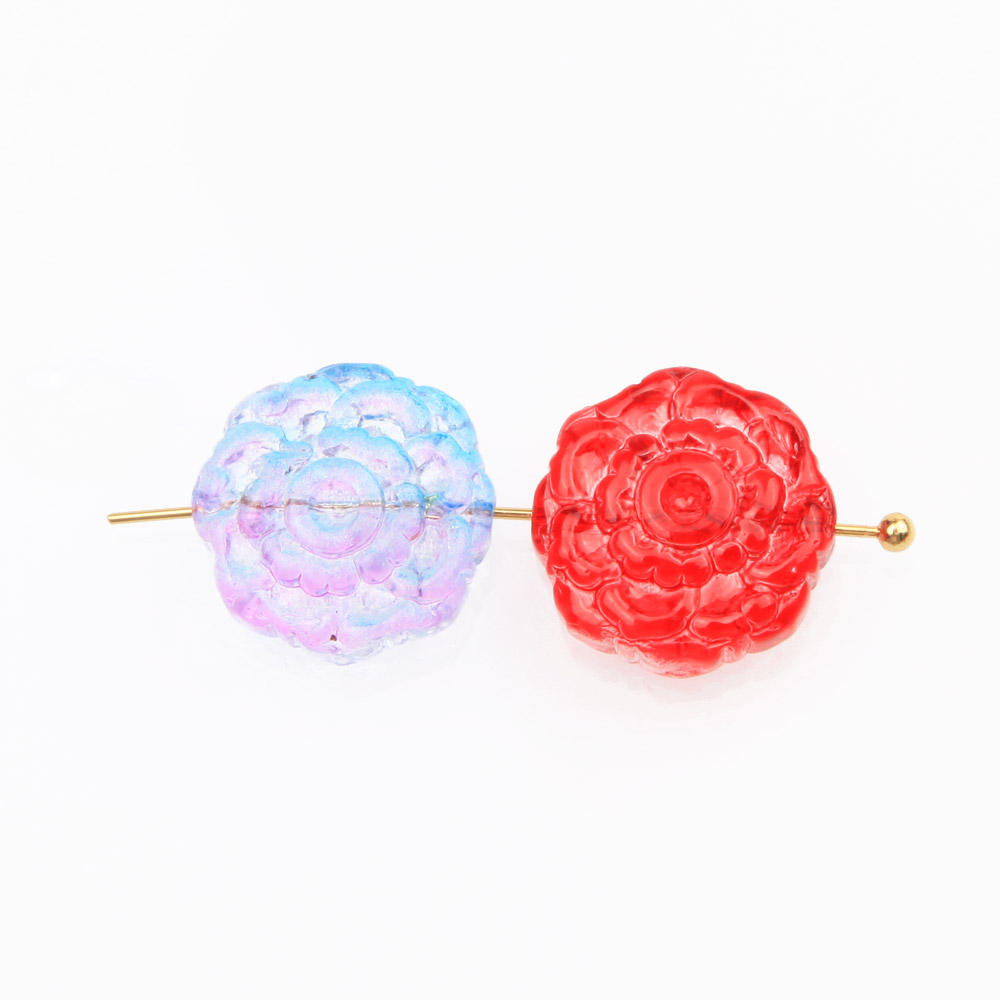 30pcs Glass Rose Flower Beads  - Art Craft Rose review and price