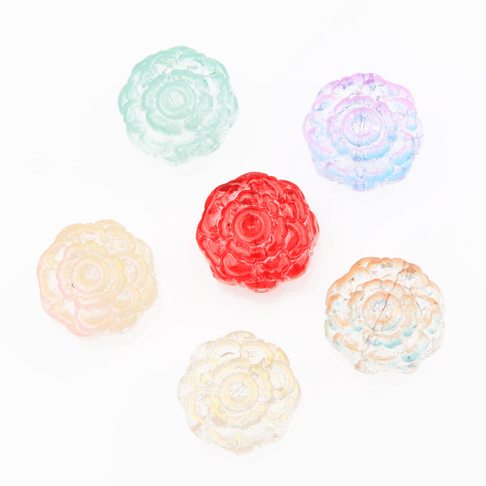 30pcs Glass Rose Flower Beads  - Art Craft Rose review and price