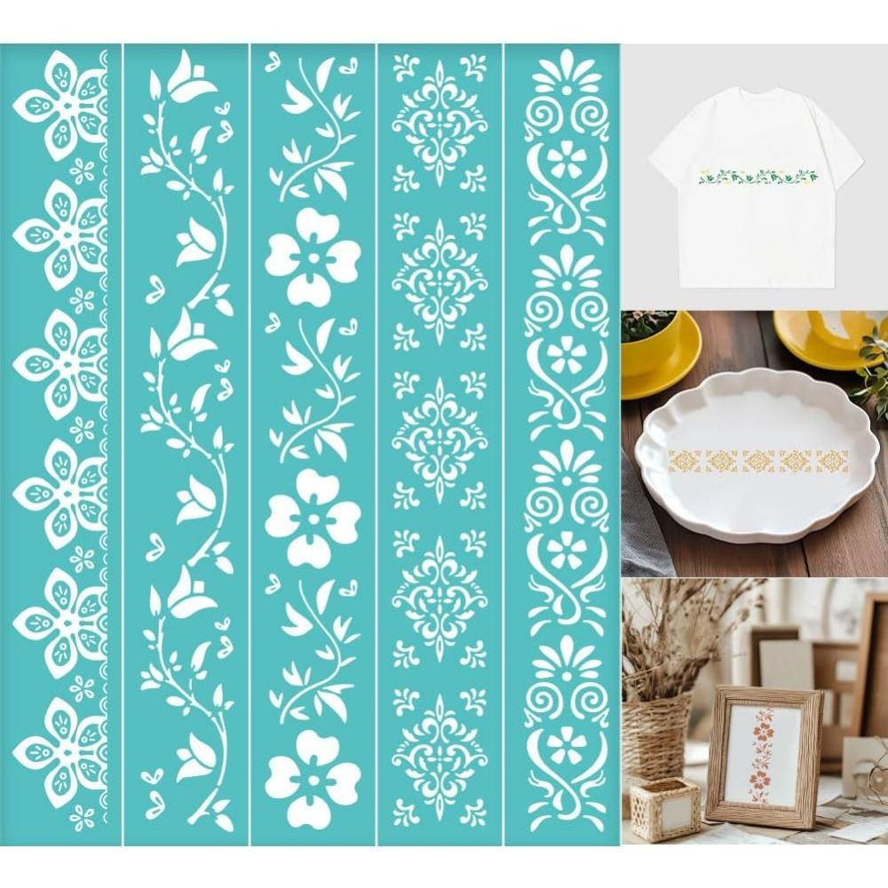 2 Pcs Flower Borders Silkscree - Silk Screen Printing review and price
