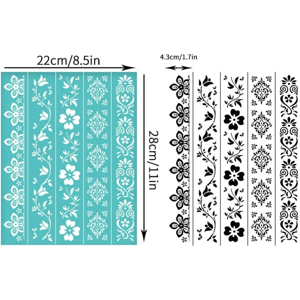 2 Pcs Flower Borders Silkscree - Silk Screen Printing review and price