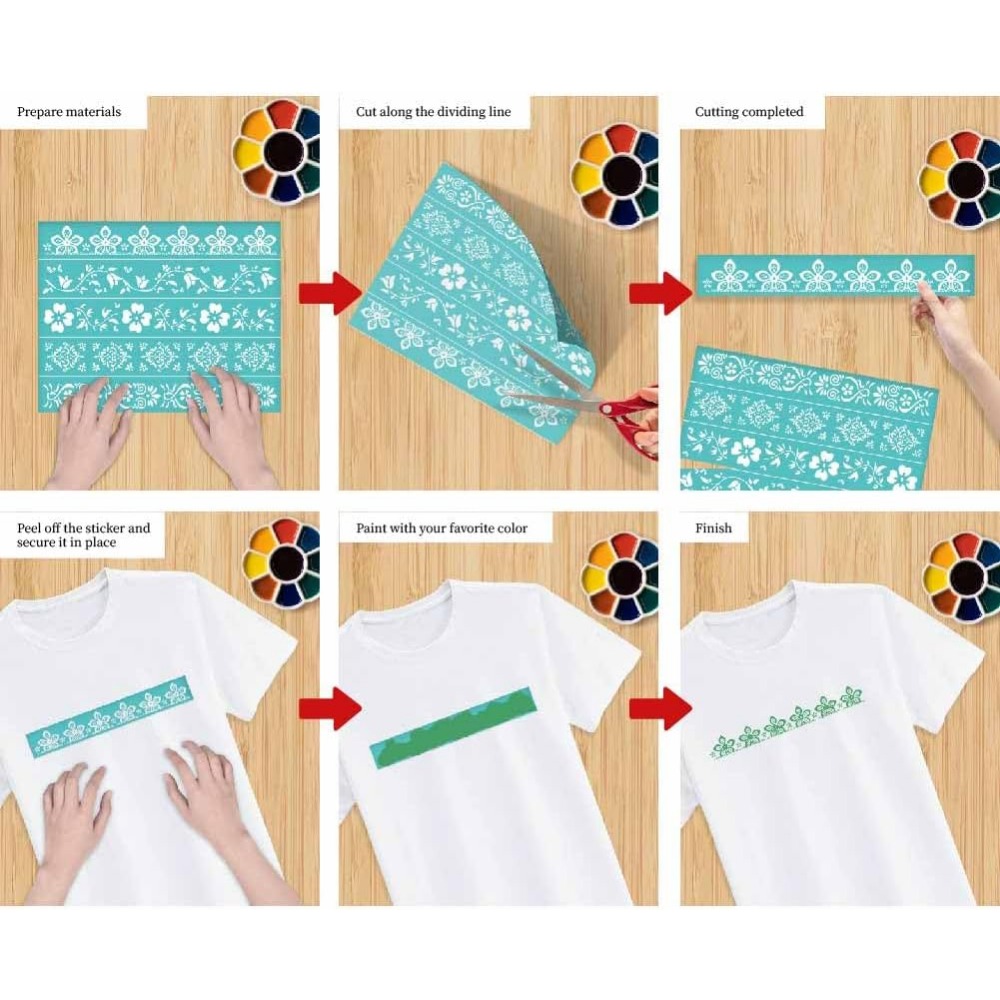 2 Pcs Flower Borders Silkscree - Silk Screen Printing review and price