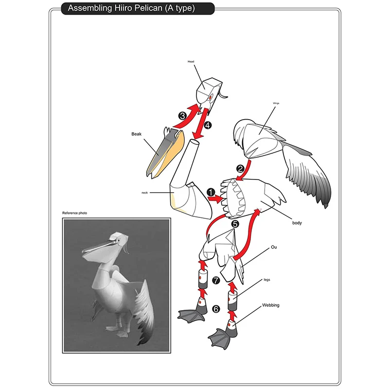Dalmatian Pelican Origami Art  - Art Craft Center review and price