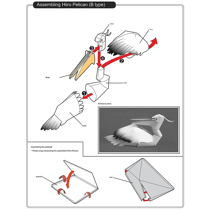 Dalmatian Pelican Origami Art  - Art Craft Center review and price