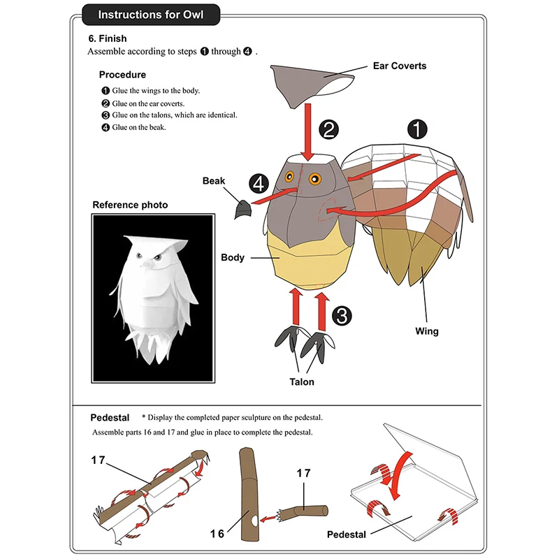 Blakiston's Fish Owls Origami  - Art Craft Center review and price