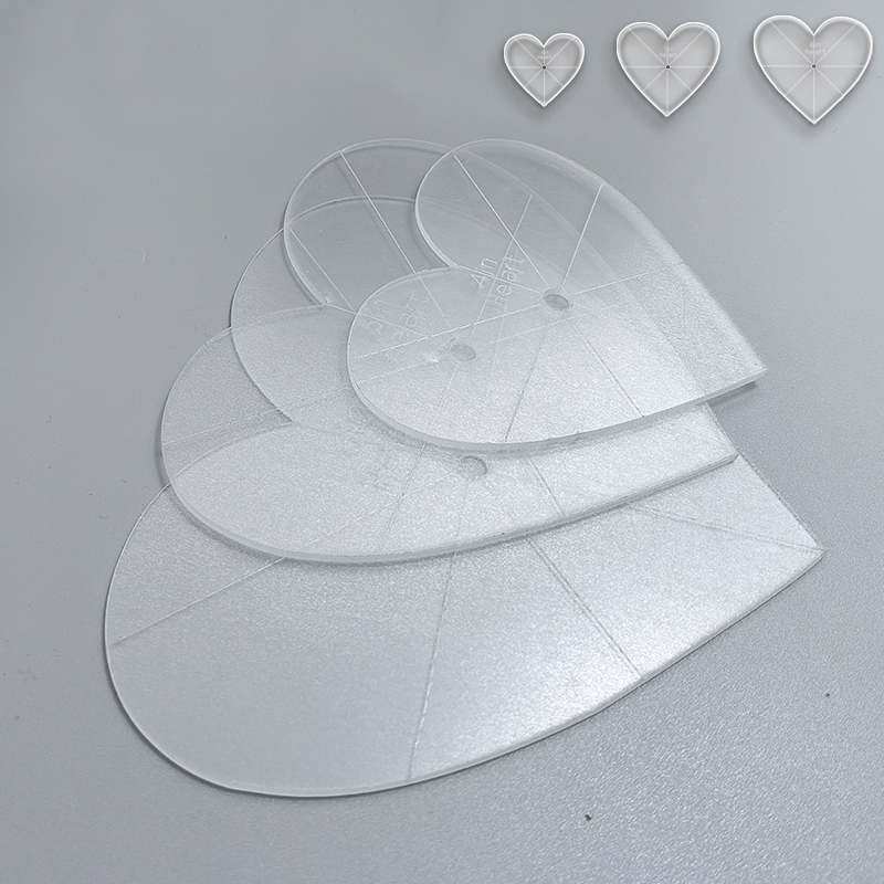 3pcs Heart-Shaped Acrylic Quil - Art Craft Template review and price