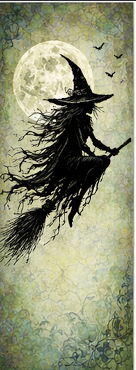 The Witch Riding a Broom Clear - Rubber Stamp Blank review and price
