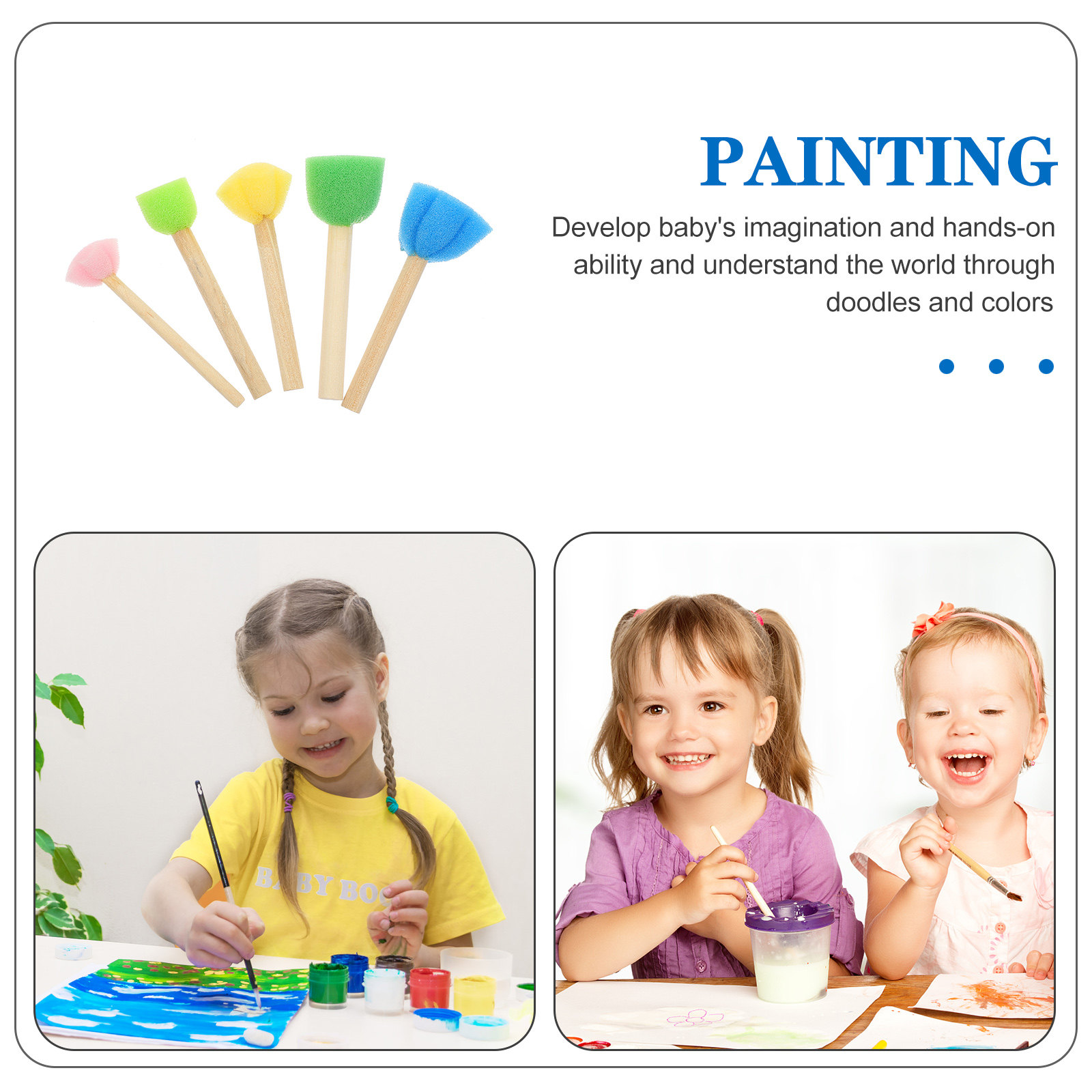 25 pcs Art Sponge Painting Hal - Art And Craft With Paint review and price
