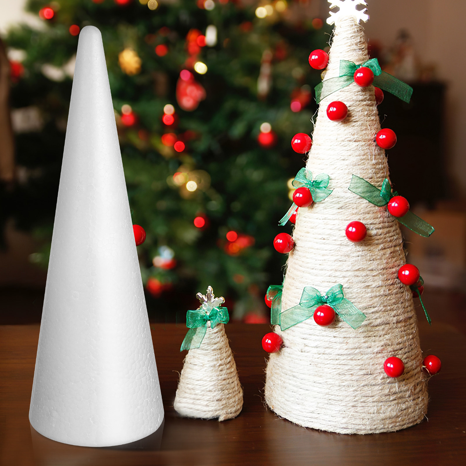 2Pcs Versatile Foam Cones Whit - Art Craft Holiday review and price