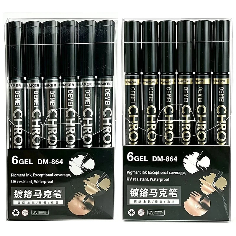 1-12pcs Mirror Marker Pen Set  - Illustration Marker Set review and price