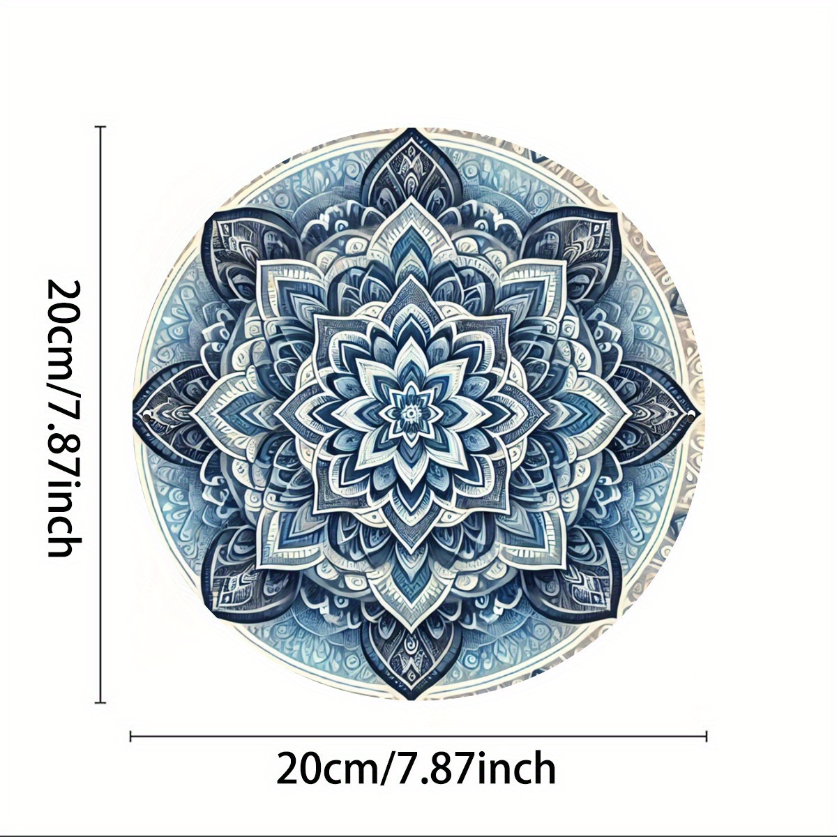 Blue Mandala-Inspired 8x8