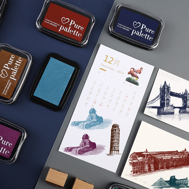 12 Colors Large Size Vintage I - Rubber Stamp Blank review and price