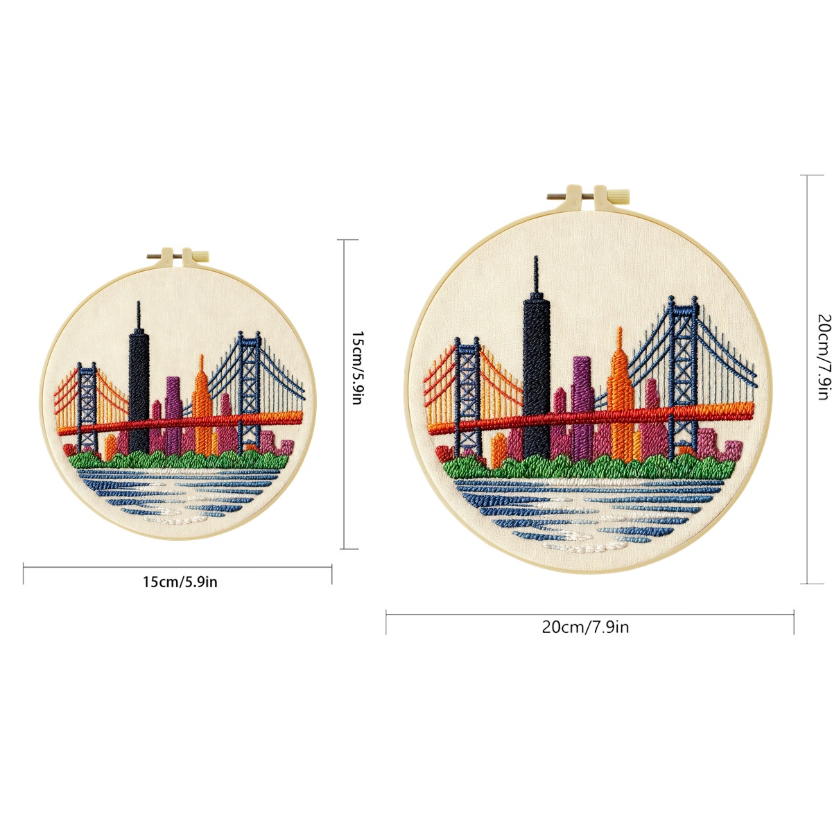 New York skyline 1PCS Diy Embr - Art And Craft New York review and price