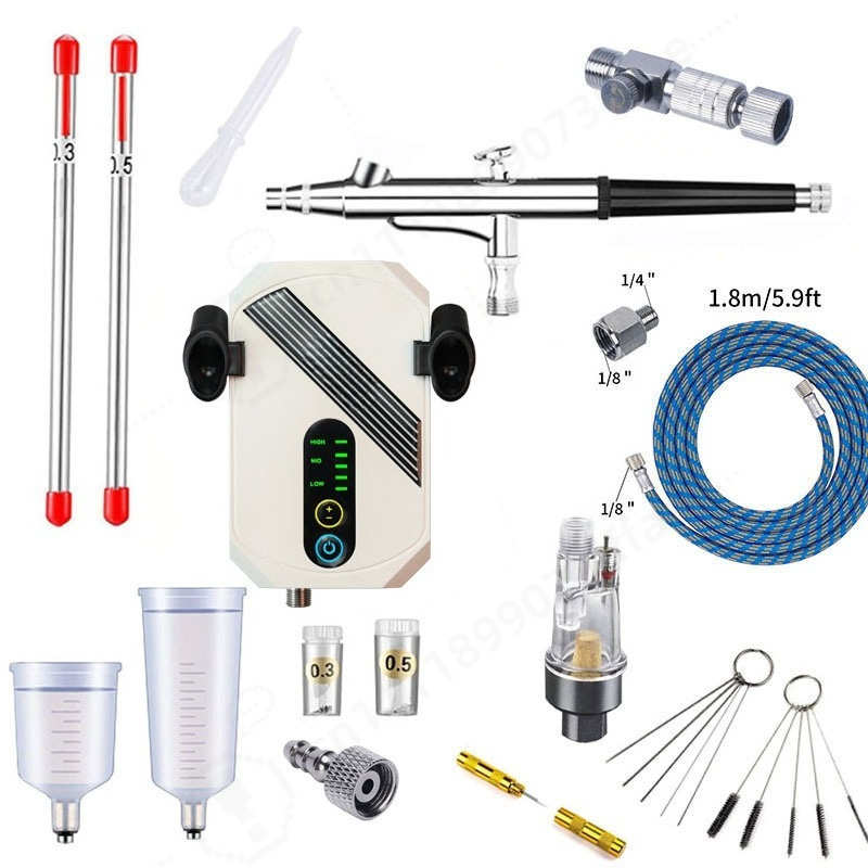 Mini Airbrush Compressor Kit,  - Art And Craft With Paint review and price