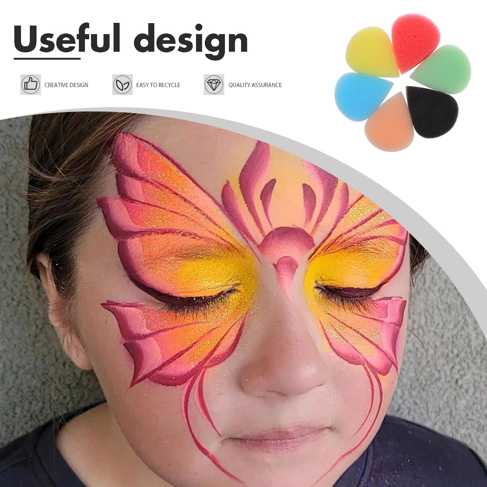 6Pcs Childrens Face Paint Spon - Art And Craft With Paint review and price