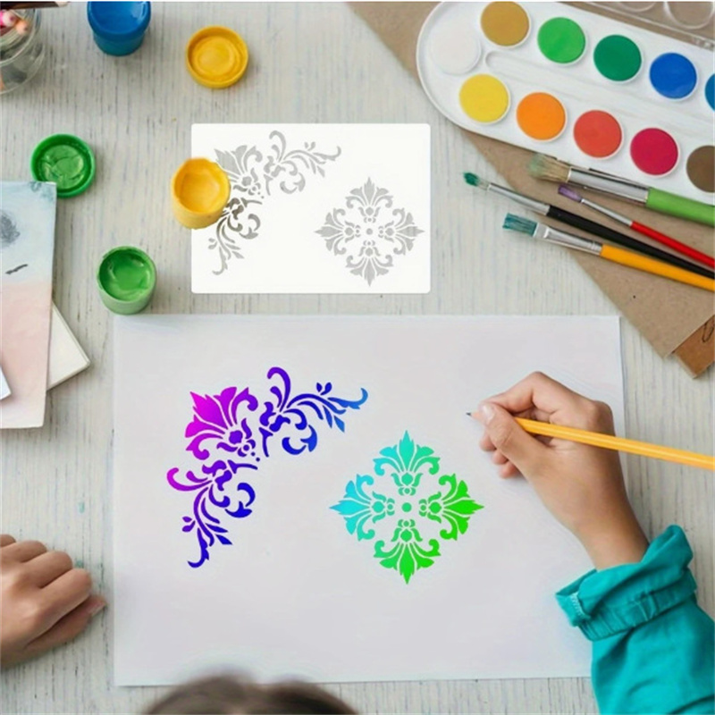 6Pcs Floral Corner Stencils fo - Art Craft Template review and price