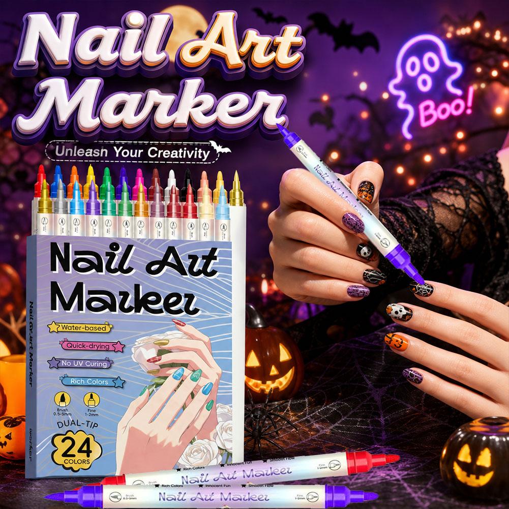 12/24 Colors Dual Tip Nail Art - Illustration Marker Set review and price