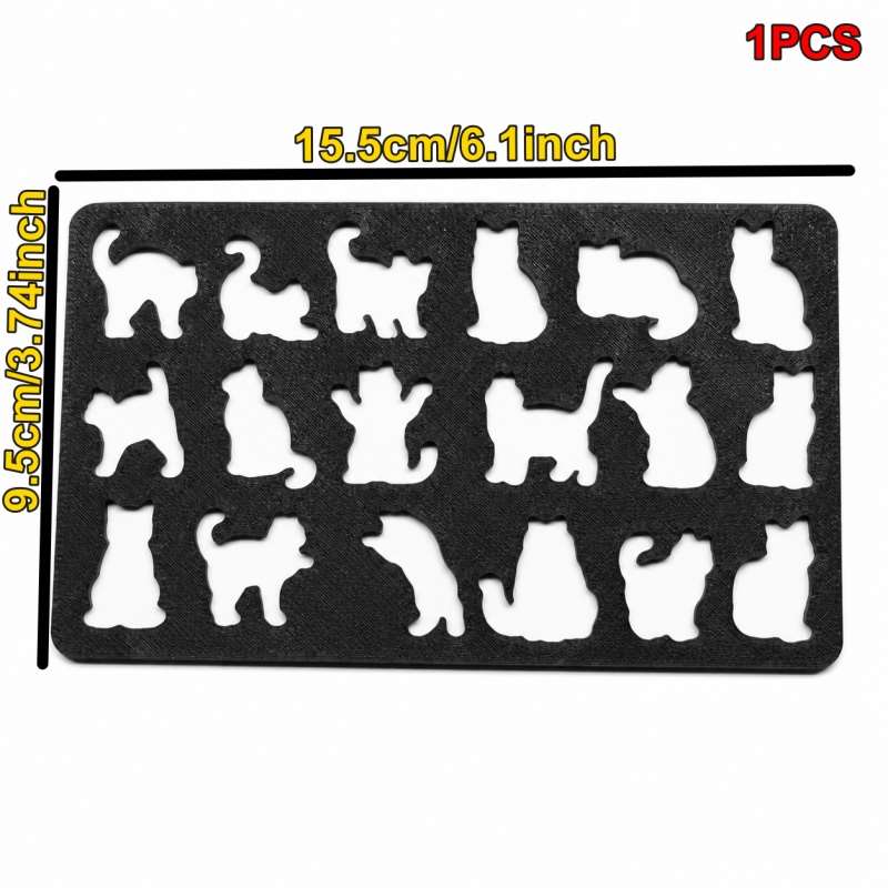 Cat Silhouette Painting Stenci - Art Craft Template review and price