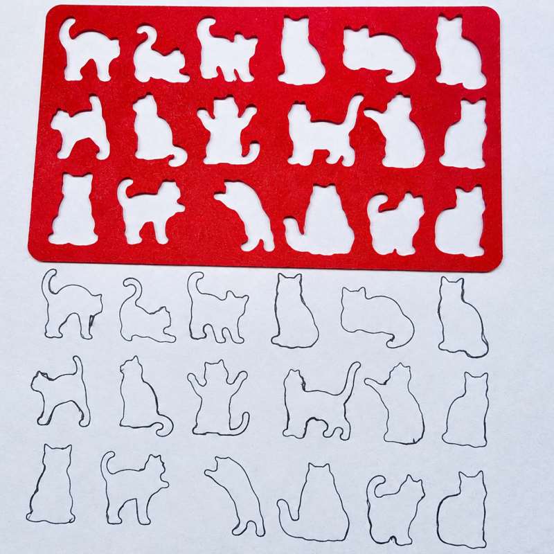 Cat Silhouette Painting Stenci - Art Craft Template review and price