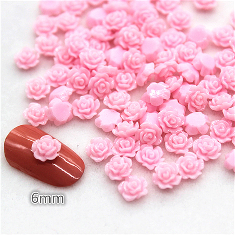 100pcs 6mm Resin Mini Rose Flo - Art Craft Rose review and price