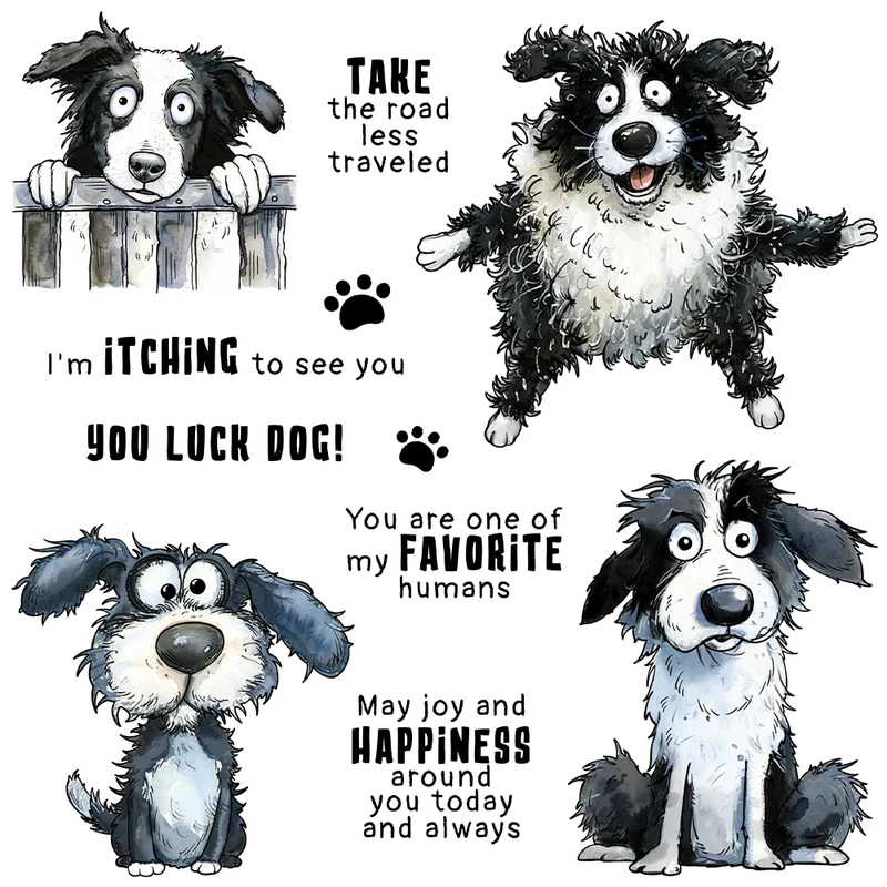 Paws And Funny Pet Dogs Cuttin - Rubber Stamp Blank review and price