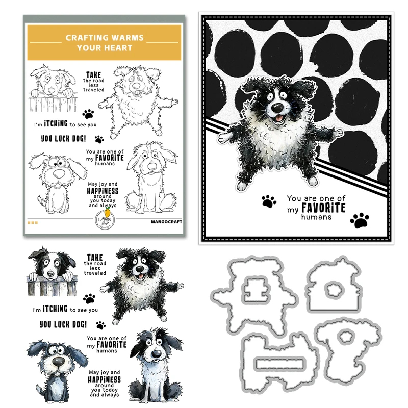 Paws And Funny Pet Dogs Cuttin - Rubber Stamp Blank review and price