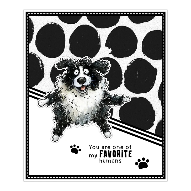 Paws And Funny Pet Dogs Cuttin - Rubber Stamp Blank review and price