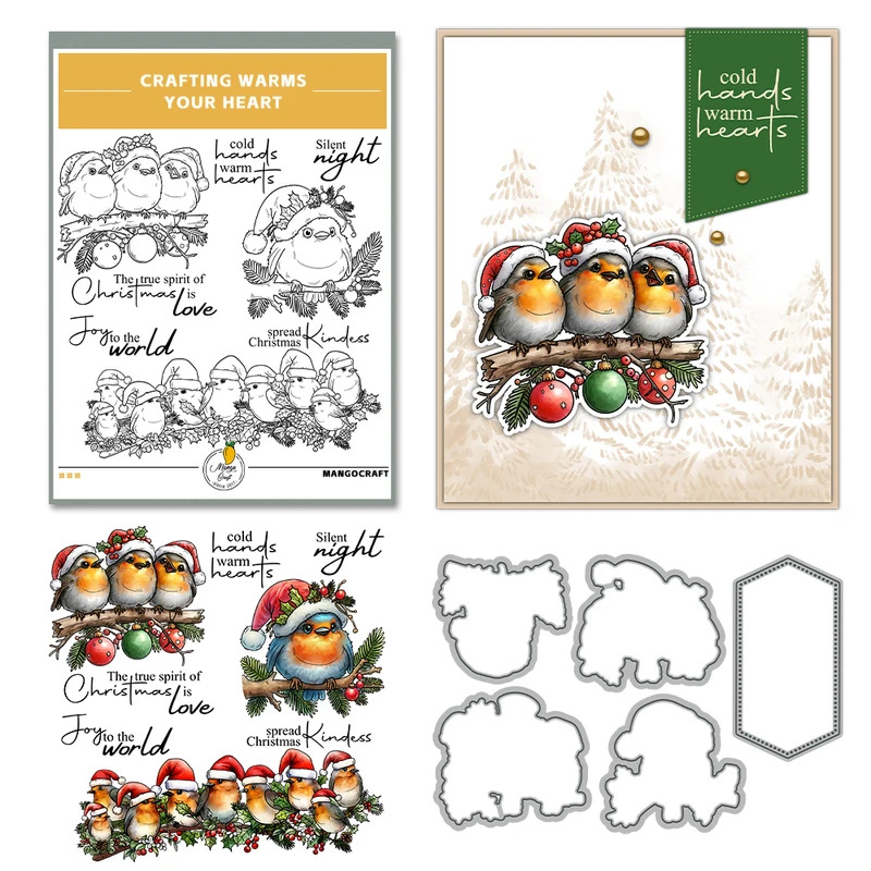 Cute Christmas Fatty Birds Cut - Rubber Stamp Blank review and price