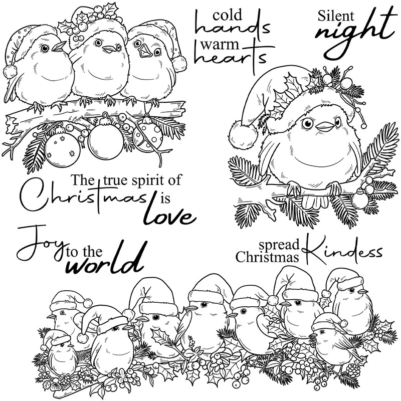 Cute Christmas Fatty Birds Cut - Rubber Stamp Blank review and price