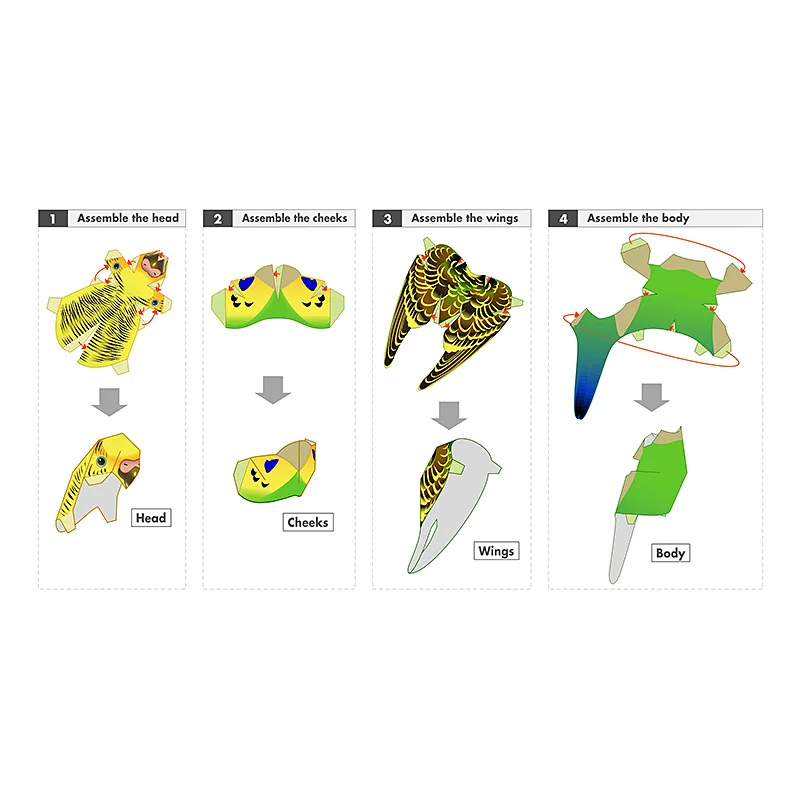 Budgerigar Parrot Bird Handmad - Art Craft Center review and price