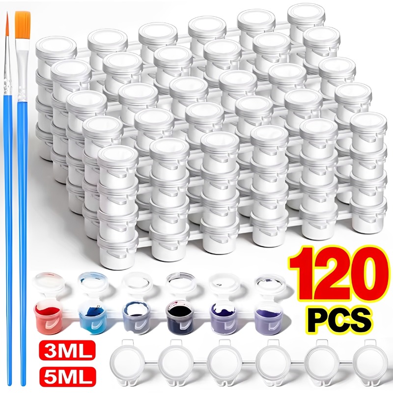 3/5ml Empty Paint Pots with Li - Art And Craft With Paint review and price