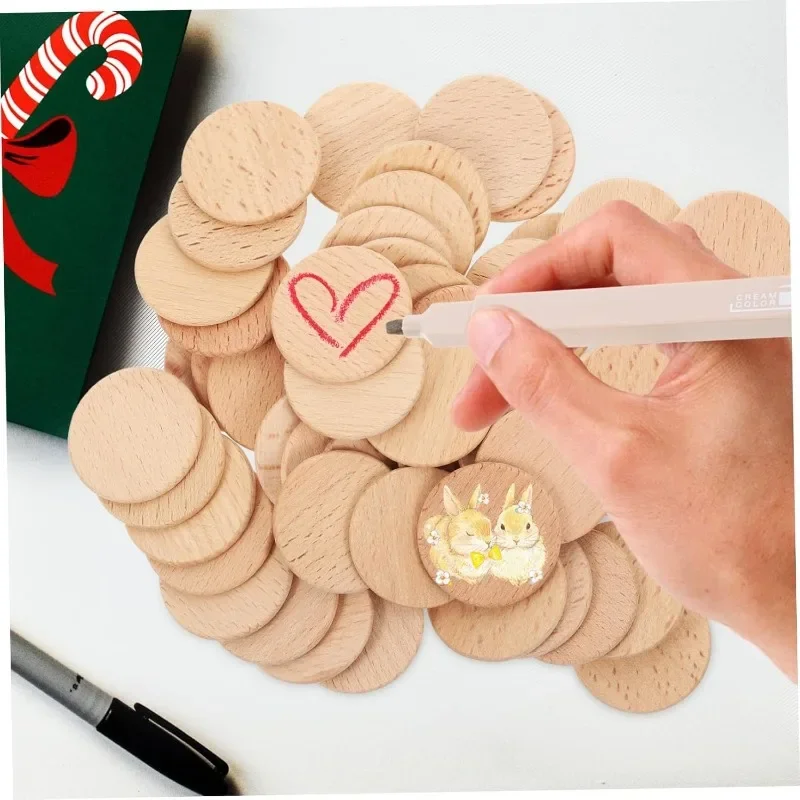 50PCS Round Unfinished Wood Cu - Art Craft Game review and price
