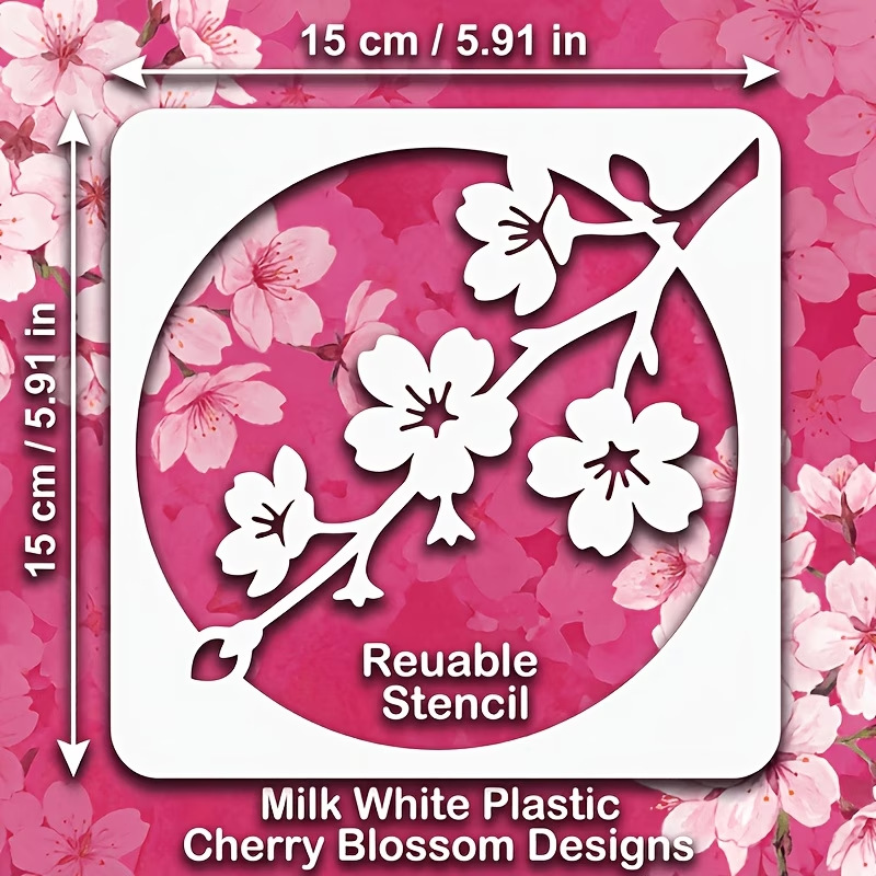 4PCS Japanese Cherry Blossom S - Art Craft Template review and price
