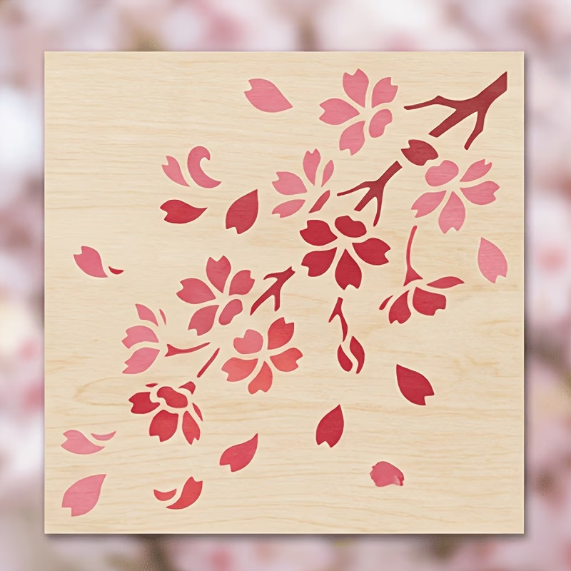 4PCS Japanese Cherry Blossom S - Art Craft Template review and price