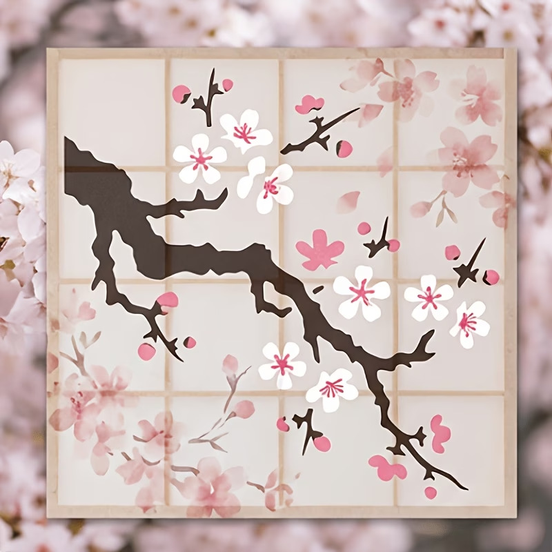 4PCS Japanese Cherry Blossom S - Art Craft Template review and price