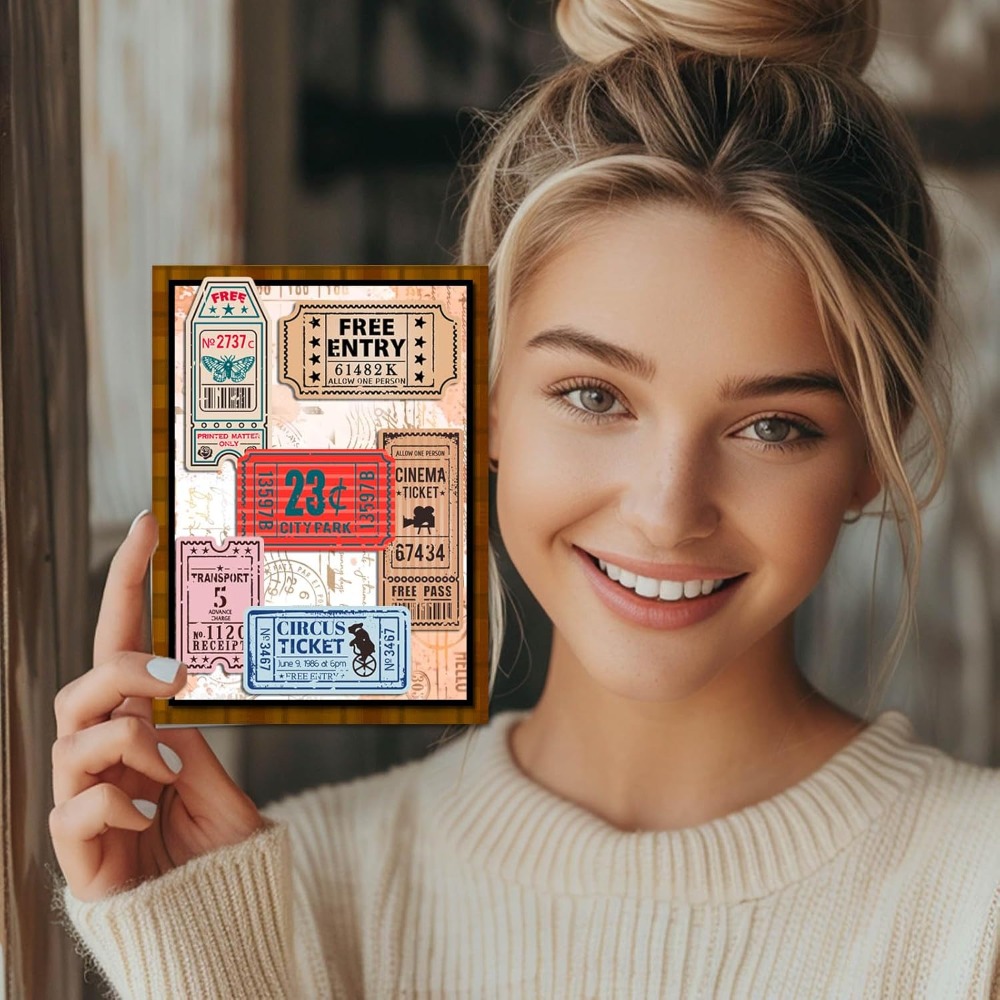 Vintage Ticket Clear Stamp for - Rubber Stamp Blank review and price