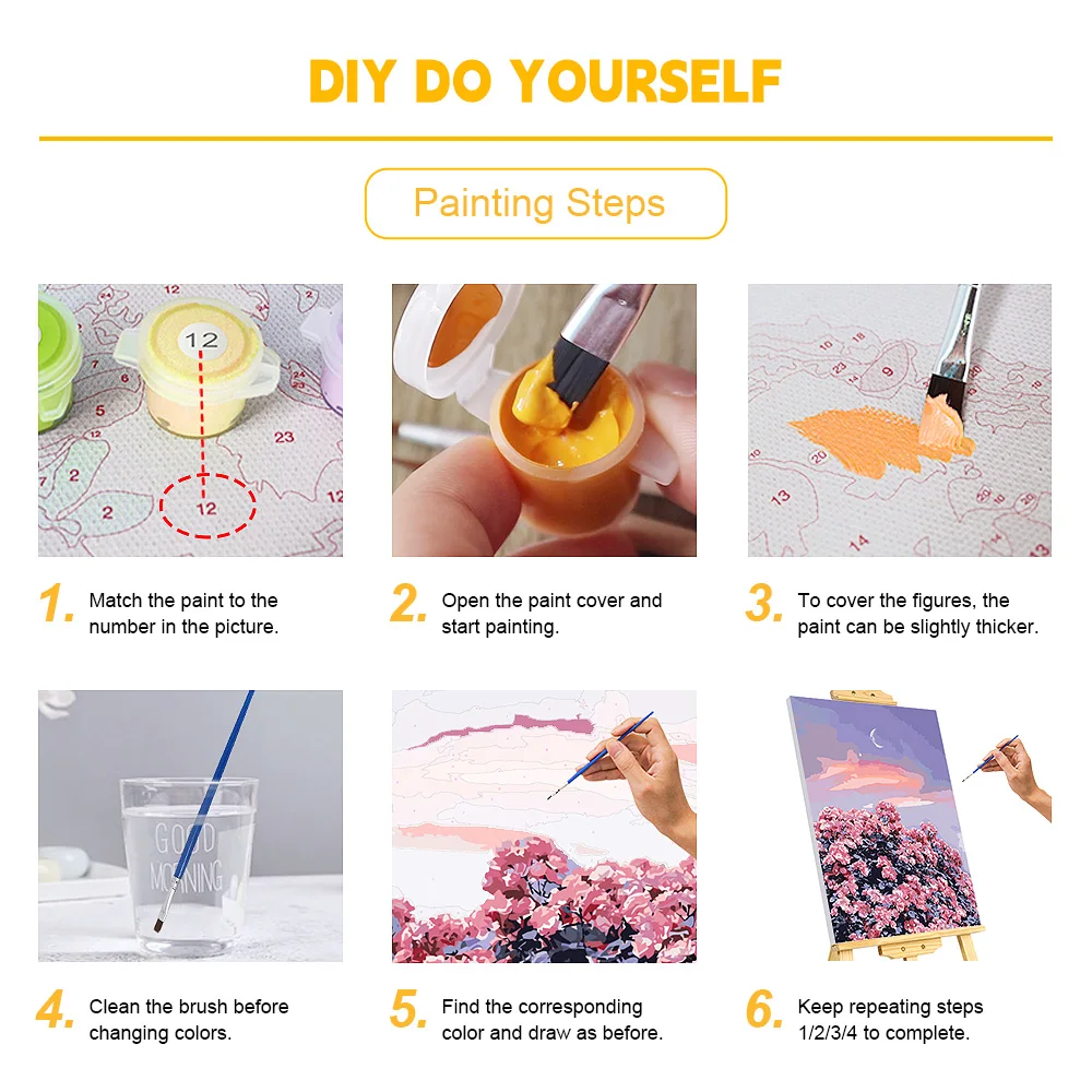 Frame DIY Painting By Numbers  - Art Craft Rose review and price